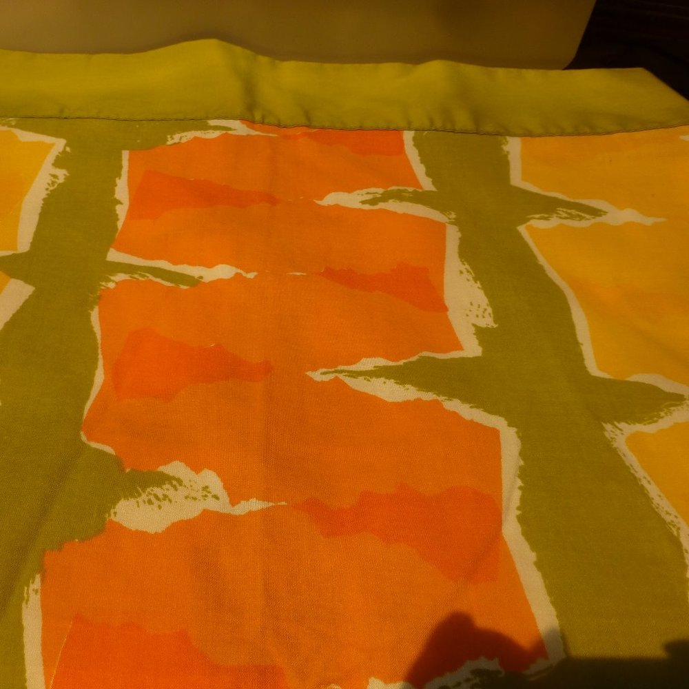 70's 2 standard pillow case  bold abstract design